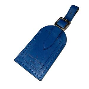 Louis Vuitton Blue Leather Tag Small Toledo Goldtone - France